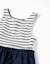 Robe bi-matière sans manches à rayures Bleu foncé 3 - vertbaudet enfant 