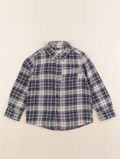 Chemise - 4 ans Blanc, bleu 1 - vertbaudet enfant 