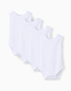 Bébé-Body-Lot de 4 bodies unis sans manches
