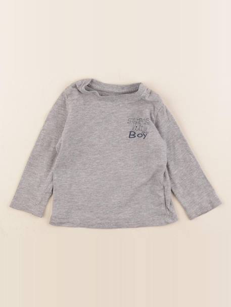 Tee-shirt - 9 mois Gris 1 - vertbaudet enfant 