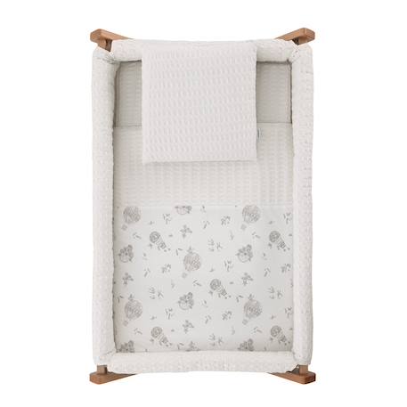 Berceau à pieds croisés en bois de hêtre avec roulettes et matelas Beige / Blanc / Camel+Beige / Blanc / Gris+Beige / Blanc / Rose+Beige / Rose+Beige / Vert / Blanc à motifs+Blanc / Beige+Blanc / Gris+Blanc / Rose+Blanc / Rose à motifs+Vert / Blanc+Vert / Blanc à motifs 6 - vertbaudet enfant 