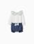 Body + short en coton à volants you&me Bleu 1 - vertbaudet enfant 