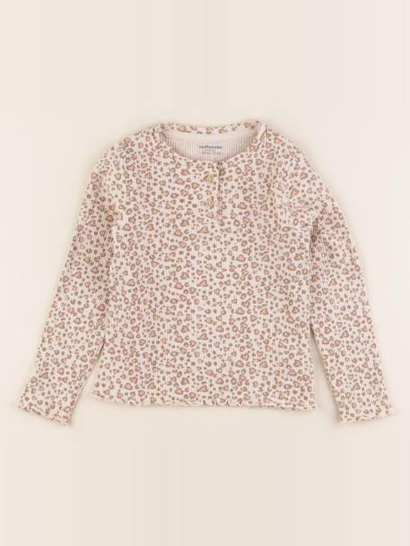 Tee-shirt - 36 mois Marron, rose 1 - vertbaudet enfant 