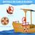 Bac à sable bateau de pirate en bois - voile d'ombrage, coffre rangement, gouvernail - bois sapin pré-huilé Orange 2 - vertbaudet enfant 