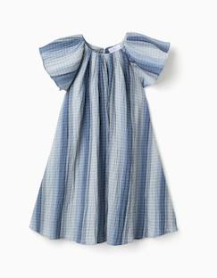 Robe évasée en coton à manches papillon  - vertbaudet enfant