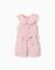 Combinaison en popeline avec motif floral et ceinture Bleu clair 1 - vertbaudet enfant 