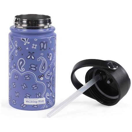 Gourde isotherme avec paille anti-fuite summer Bleu+Vert 4 - vertbaudet enfant 