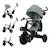 Tricycle Kinderkraft AVEO 2 PLUS Évolutif 6 Configurations avec Siège 360° CLICK&TWIST, Position Allongée et Pliage Rapide Beige+Gris+Rose+Vert 19 - vertbaudet enfant 
