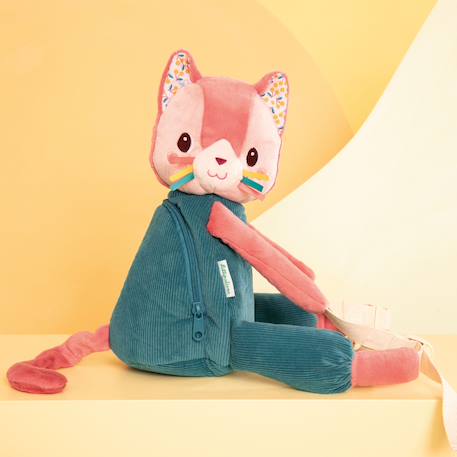 Sac à dos doux jeanne Rose, bleu, jaune 5 - vertbaudet enfant 