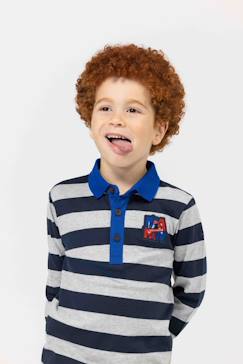 Garçon-T-shirt, polo, sous-pull-Polo manches longues 100% coton garçon