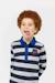 Polo manches longues 100% coton garçon Fond gris chine raye indigo 1 - vertbaudet enfant 