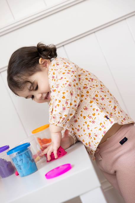 Blouse manches longues 100% coton bébé fille Imprime fond grege 2 - vertbaudet enfant 