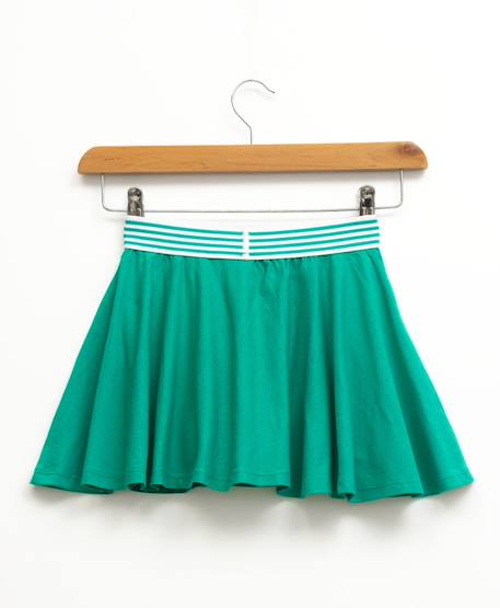 Jupe short 100% coton fille Vert 3 - vertbaudet enfant 