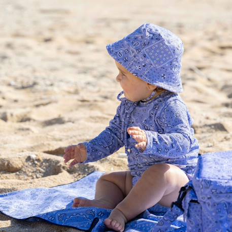 Maillot couche bébé anti fuite spf 50+ summer Blanc+Bleu+Vert 11 - vertbaudet enfant 