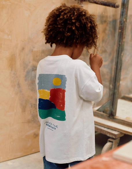 Garçon-T-shirt en coton avec imprimés creativity