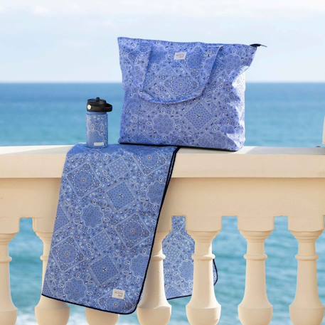 Gourde isotherme avec paille anti-fuite summer Bleu+Vert 5 - vertbaudet enfant 