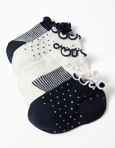 5 paires de chaussettes à rayures/à pois Multicolore 2 - vertbaudet enfant 