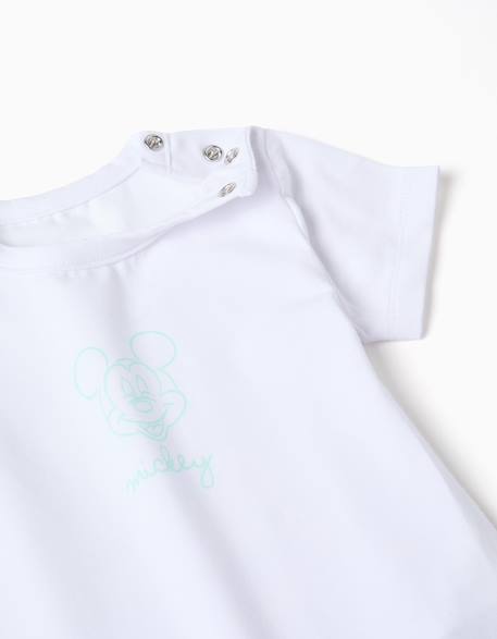 Body + short avec imprimé mickey Blanc 2 - vertbaudet enfant 