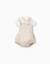 Ensemble body-polo + barboteuse en sergé Blanc 1 - vertbaudet enfant 