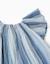 Robe évasée en coton à manches papillon Bleu clair 3 - vertbaudet enfant 