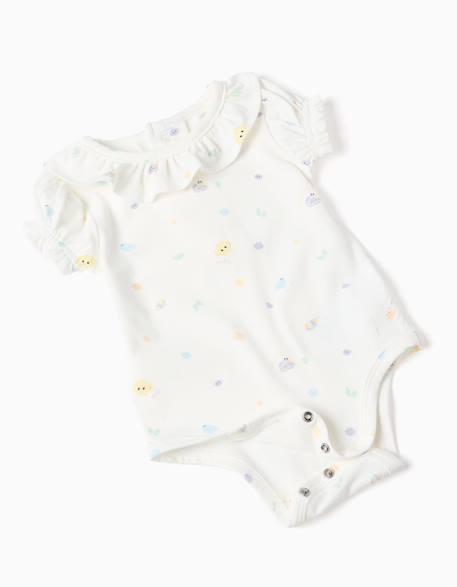 Body avec motif + jupe en jean Bleu clair 3 - vertbaudet enfant 