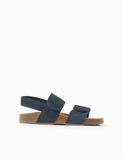Chaussures-Sandales en daim avec fermeture à scratch