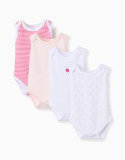 Bébé-Body-4 bodies sans manches à imprimés
