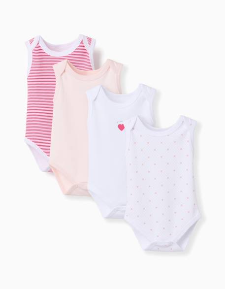 Bébé-4 bodies sans manches à imprimés