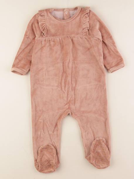 Pyjama velours - 18 mois Rose 1 - vertbaudet enfant 
