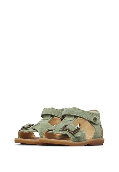 Sandales en suède quarzo Beige-+Vert- 10 - vertbaudet enfant 