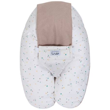 Coussin d'allaitement et de grossesse 3en1 multirelax éponge noisette pois Blanc 4 - vertbaudet enfant 