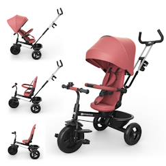 Puériculture-Poussette-Tricycle Kinderkraft ASTON 2 PLUS Évolutif 6-en-1 avec Siège 360° CLICK & TWIST, Position Semi-Allongée et Poignée Réglable