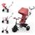 Tricycle Kinderkraft ASTON 2 PLUS Évolutif 6-en-1 avec Siège 360° CLICK & TWIST, Position Semi-Allongée et Poignée Réglable Bleu+Gris+Rose+Vert 13 - vertbaudet enfant 