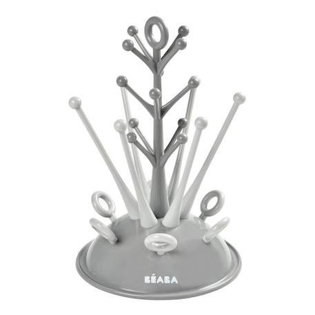 Egoutte biberons arbre grande capacité 6 biberons Gris+Terre argile 1 - vertbaudet enfant 