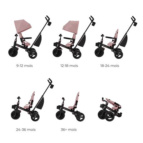 Tricycle évolutif 6-en-1 AVEO 2 PLUS avec siège pivotant 360° et position semi-allongée Beige+Gris+Rose+Vert 14 - vertbaudet enfant 