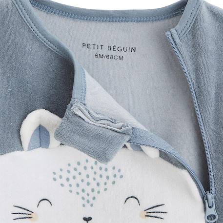Pyjama bébé en velours ouverture zippée rêverie Bleu 5 - vertbaudet enfant 