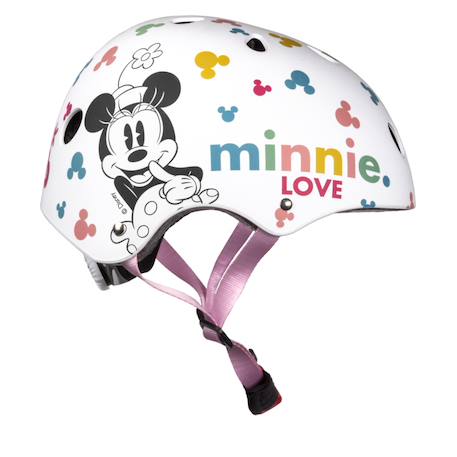 Casque sport enfant minnie blanc avec logos Blanc avec logos 2 - vertbaudet enfant 
