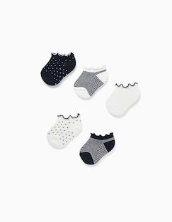 -5 paires de chaussettes à rayures/à pois