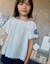 Blouse en coton et lin avec fleurs Beige clair 1 - vertbaudet enfant 