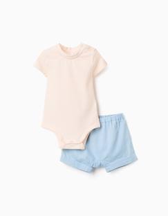 -Body à rayures + short en jean