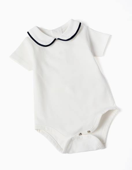 Ensemble body en coton + barboteuse Blanc 3 - vertbaudet enfant 