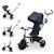 Tricycle Kinderkraft ASTON 2 PLUS Évolutif 6-en-1 avec Siège 360° CLICK & TWIST, Position Semi-Allongée et Poignée Réglable Bleu+Gris+Rose+Vert 1 - vertbaudet enfant 