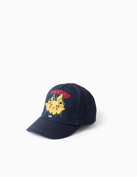 Casquette en sergé avec imprimé pikachu Bleu foncé 2 - vertbaudet enfant 