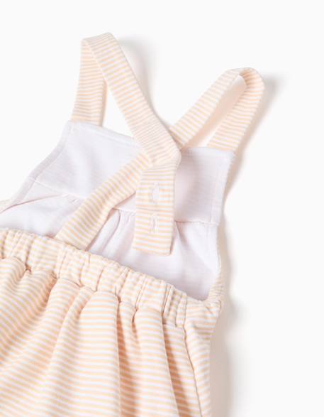 Body + robe salopette à rayures Blanc 4 - vertbaudet enfant 