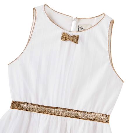 Robe cérémonie   et  longue  hepburn Blanc doré 4 - vertbaudet enfant 