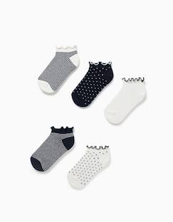 5 paires de chaussettes à rayures/à pois  - vertbaudet enfant