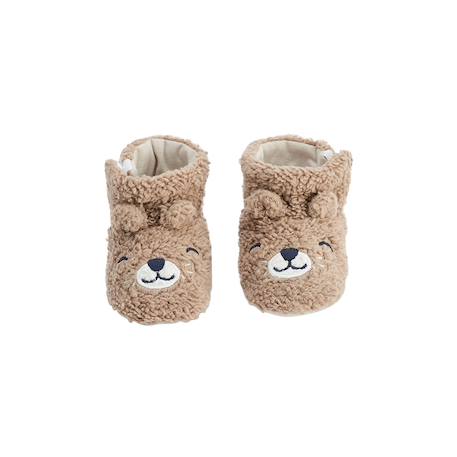 Chaussons bébé charly Marron 2 - vertbaudet enfant 