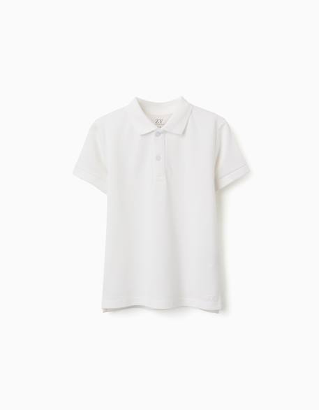 Garçon-Polo en coton piqué à manches courtes
