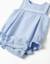 Barboteuse en coton avec col marin Bleu clair 4 - vertbaudet enfant 