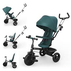 Puériculture-Poussette-Tricycle Kinderkraft ASTON 2 PLUS Évolutif 6-en-1 avec Siège 360° CLICK & TWIST, Position Semi-Allongée et Poignée Réglable
